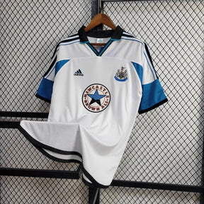 Camisa Newcastle Away 1999/00 - Adidas Retrô Masculina - Branca/Azul