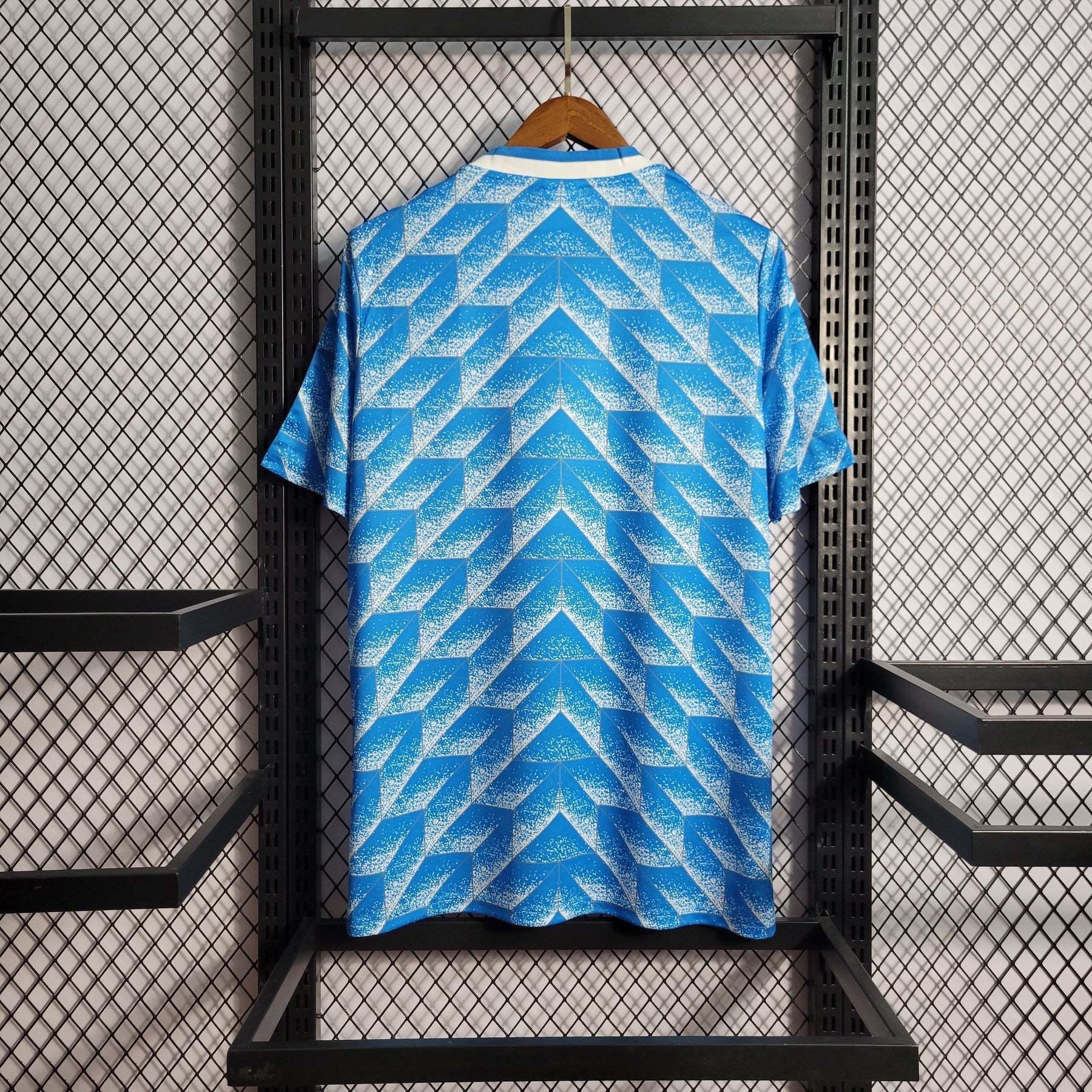 Camisa Seleção Holanda Away 1988 - Adidas Retrô Masculina - Azul/Branca