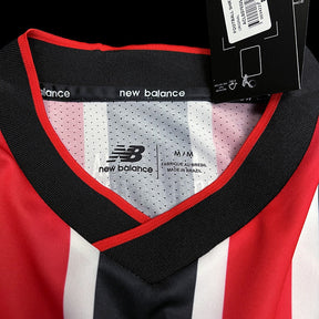 Camisa São Paulo Away 2024/25 - New Balace Torcedor Masculina - Vermelha/Preta