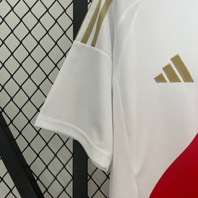 Camisa Seleção Peru Home 2024/25 - Adidas Torcedor Masculina - Branca/Vermelha