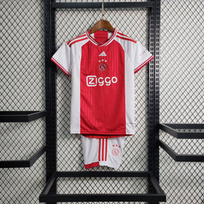 Kit Infantil Ajax Home 2023/24 - Adidas Torcedor - Vermelha/Branca