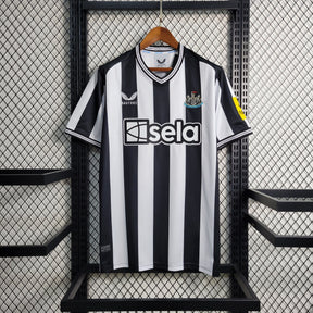 Camisa NewCastle Home 2023/24 - Castore Torcedor Masculina - Preta/Branca