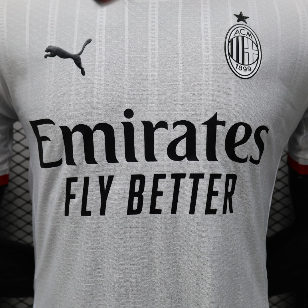 Camisa AC Milan Away 2024/25 - Puma Jogador Masculina - Branca/Preta