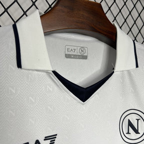 Camisa Napoli Away 2024/25 - EA7 Torcedor Masculina - Branca/Preta