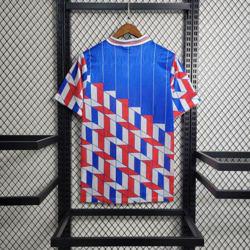 Camisa Ajax Away 1990/91 - Umbro Retrô Masculina - Azul/Vermelha