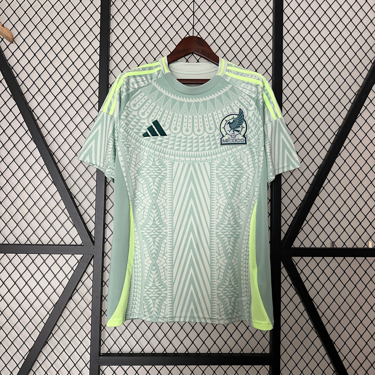 Camisa Seleção México Away 2024/25 - Adidas Torcedor Masculina - Cinza/Verde