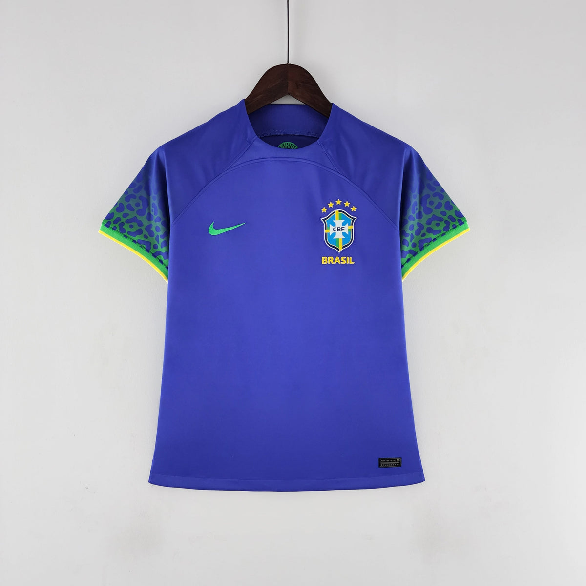 Camisa Seleção Brasil Away 2022 - Nike Torcedor Feminina - Azul/Verde