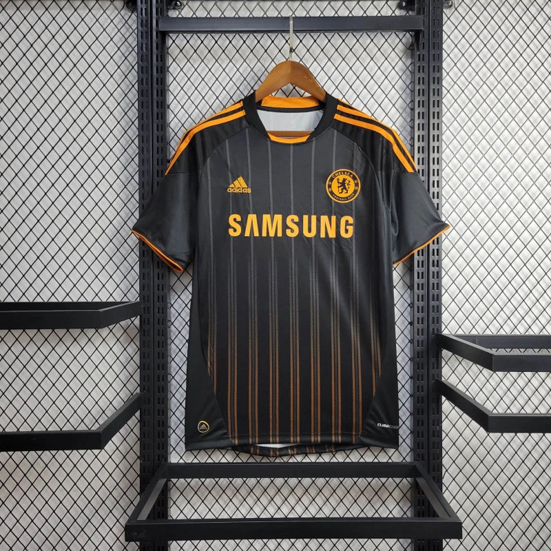 Camisa Chelsea Away 2010/11 - Adidas Retrô Masculina - Preta/Laranja