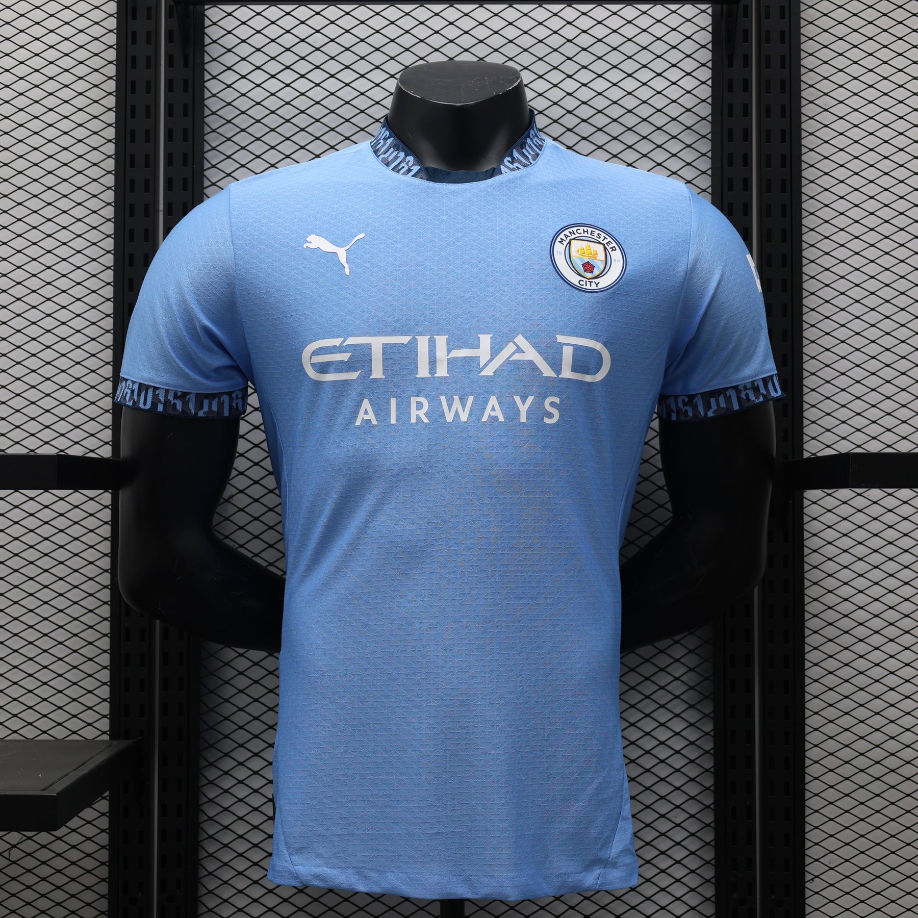 Camisa Manchester City Home 2024/25 - Puma Jogador Masculina - Azul/Branca