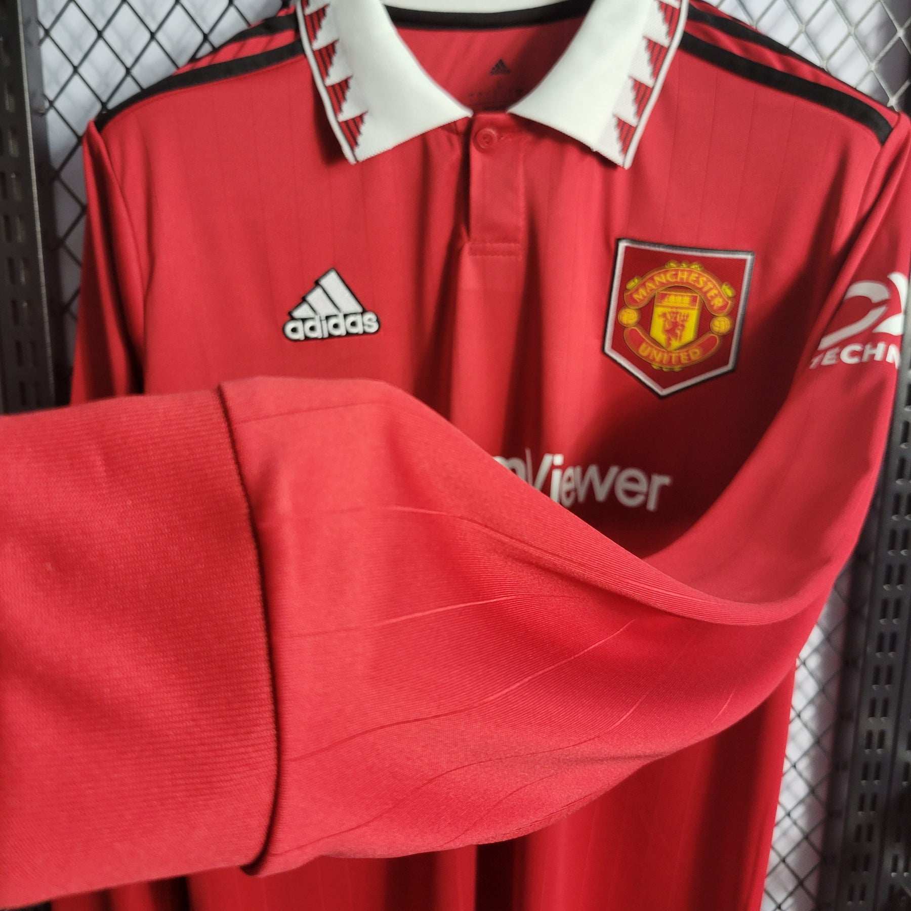 Camisa Manga Longa Manchester United Home 2022/23 - Adidas Torcedor Masculina - Vermelha