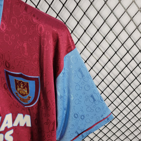 Camisa West Ham Home 1995/97 - Lotto Retrô Masculina - Bordo/Azul