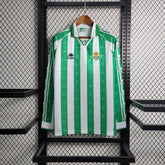 Camisa Real Betis Manga Longa 1995/97 - Kappa Retrô Masculina - Verde/Branca