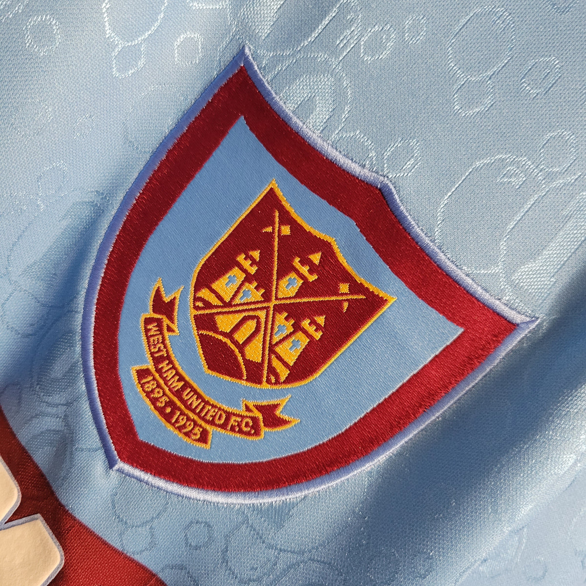 Camisa West Ham Away 1995/97 - Lotto Retrô Masculina - Azul/Bordo