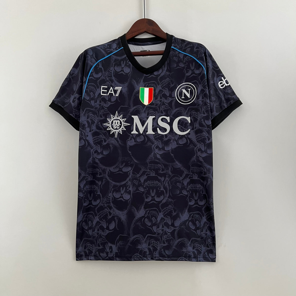 Camisa Napoli 2023/24 - EA7 Torcedor Masculina - Edição Especial - Preta