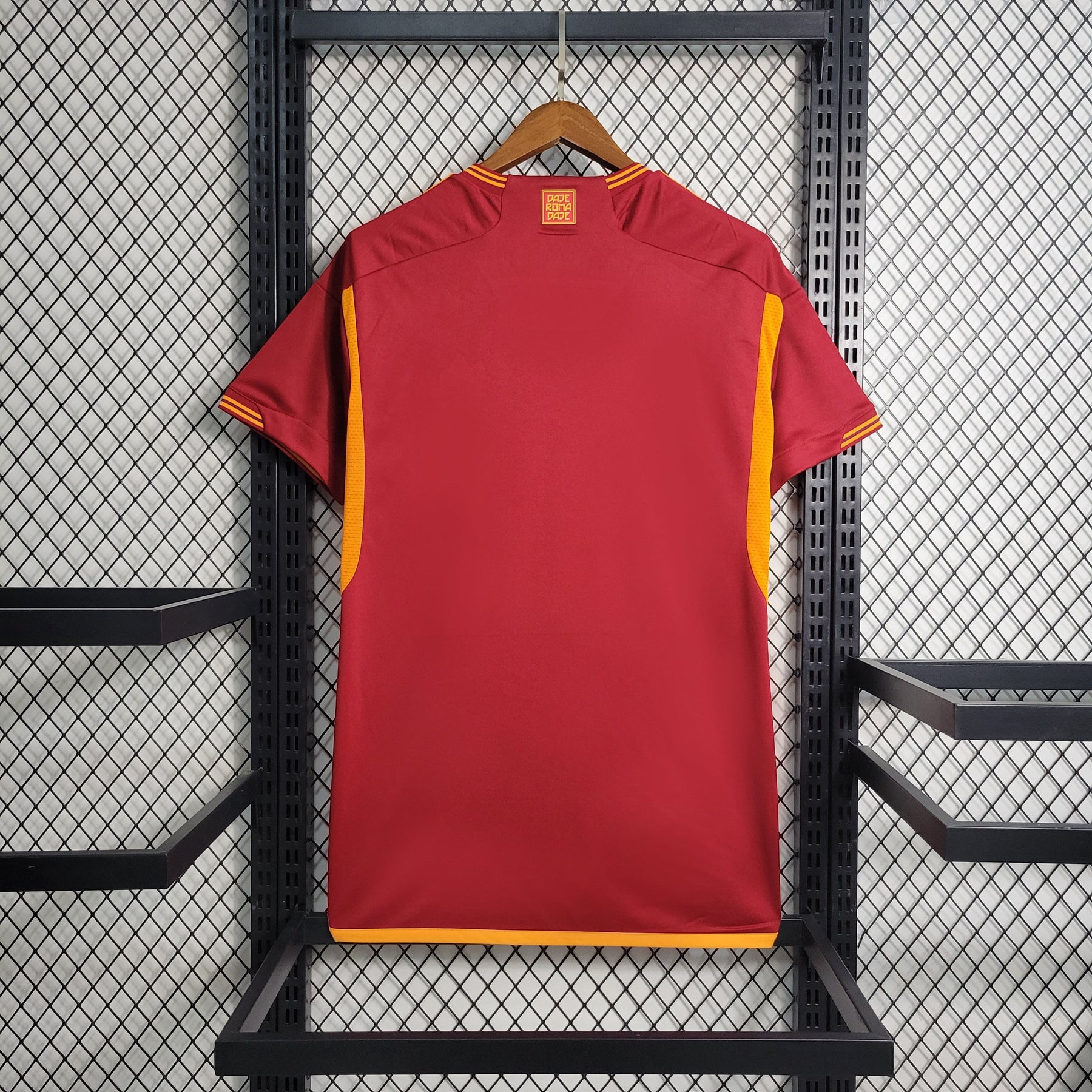 Camisa Roma Home 2023/24 - Adidas Torcedor Masculina - Vermelha/Amarela