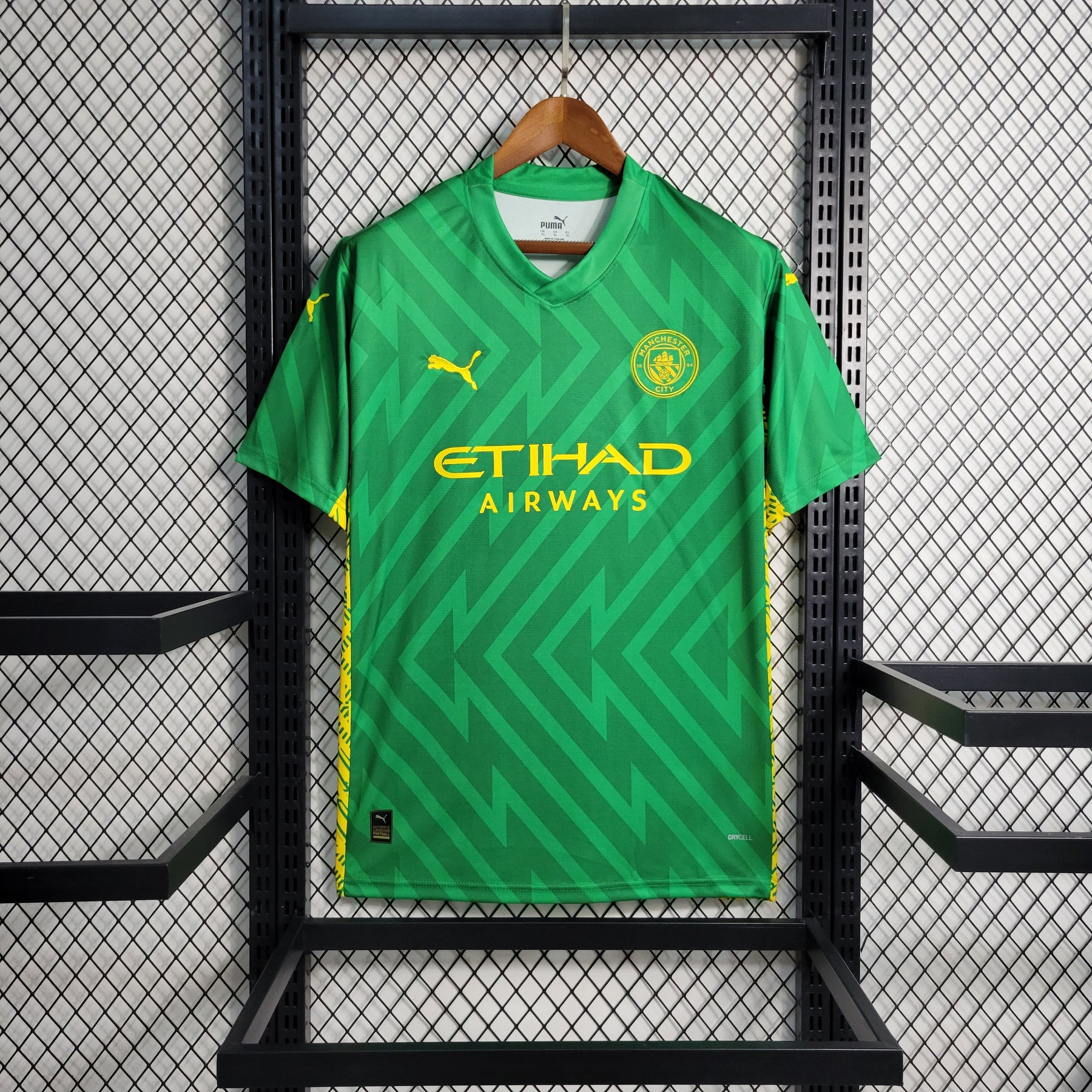 Camisa Manchester City Goleiro 2023/24 - Puma Torcedor Masculina - Verde/Amarela