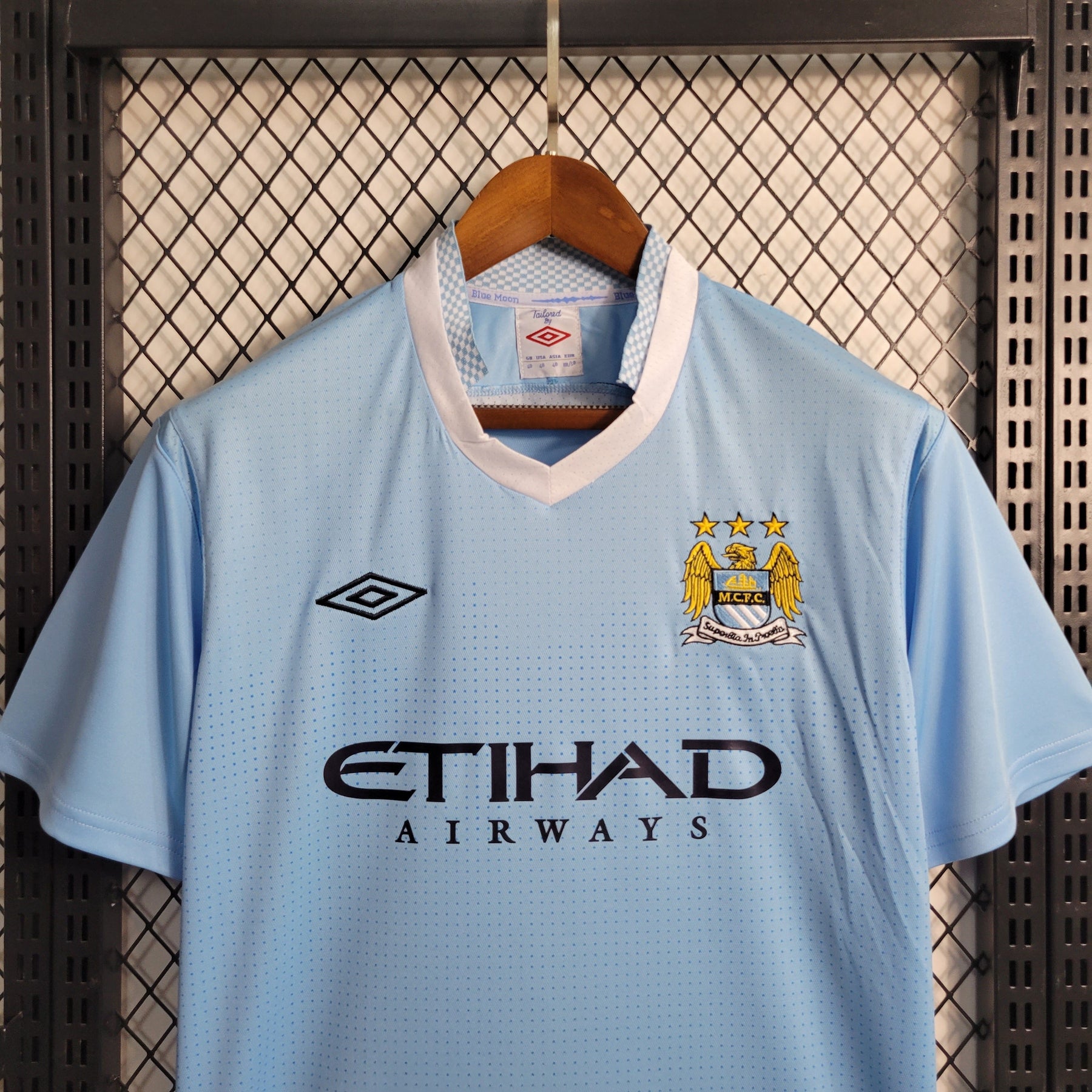 Camisa Manchester City Home 2011/12 - Umbro Retrô Masculina - Azul