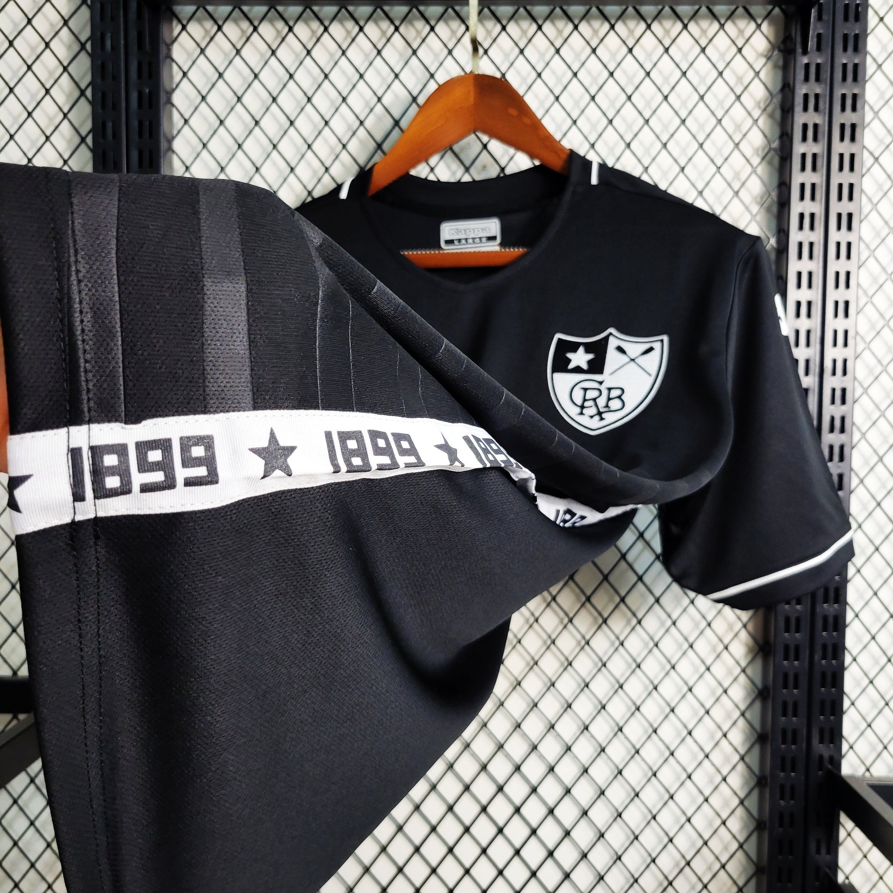 Camisa Botafogo Home 2019/20 - Kappa Torcedor Masculina - Preta/Branca