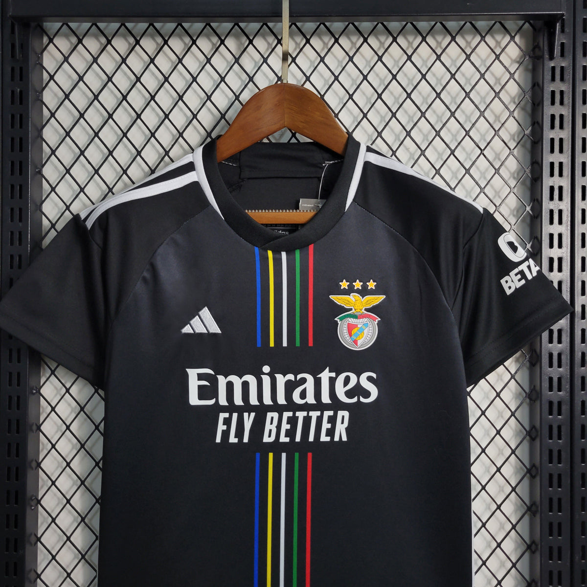 Kit Infantil Benfica Away 2023/24 - Adidas Torcedor - Preta