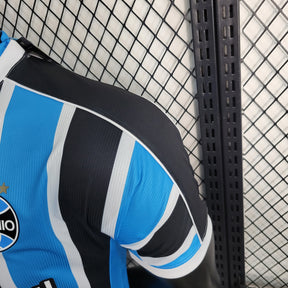 Camisa Grémio Home 2023/24 - Umbro Jogador Masculina - Azul/Preta