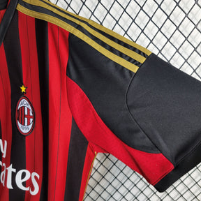 Camisa Milan Home 2013/14 - Adidas Retrô Masculina - Vermelha/Preta