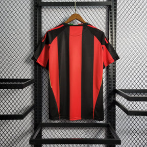 Camisa Milan Home 2010/11 - Adidas Retrô Masculina - Preta/Vermelha