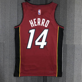 Regata NBA Miami Heat Statement Edição 75 anos Tyler Herro Vermelha