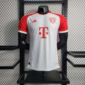 Camisa Bayern de Munique Home 2023/24 - Adidas Jogador Masculina - Branca/Vermelha