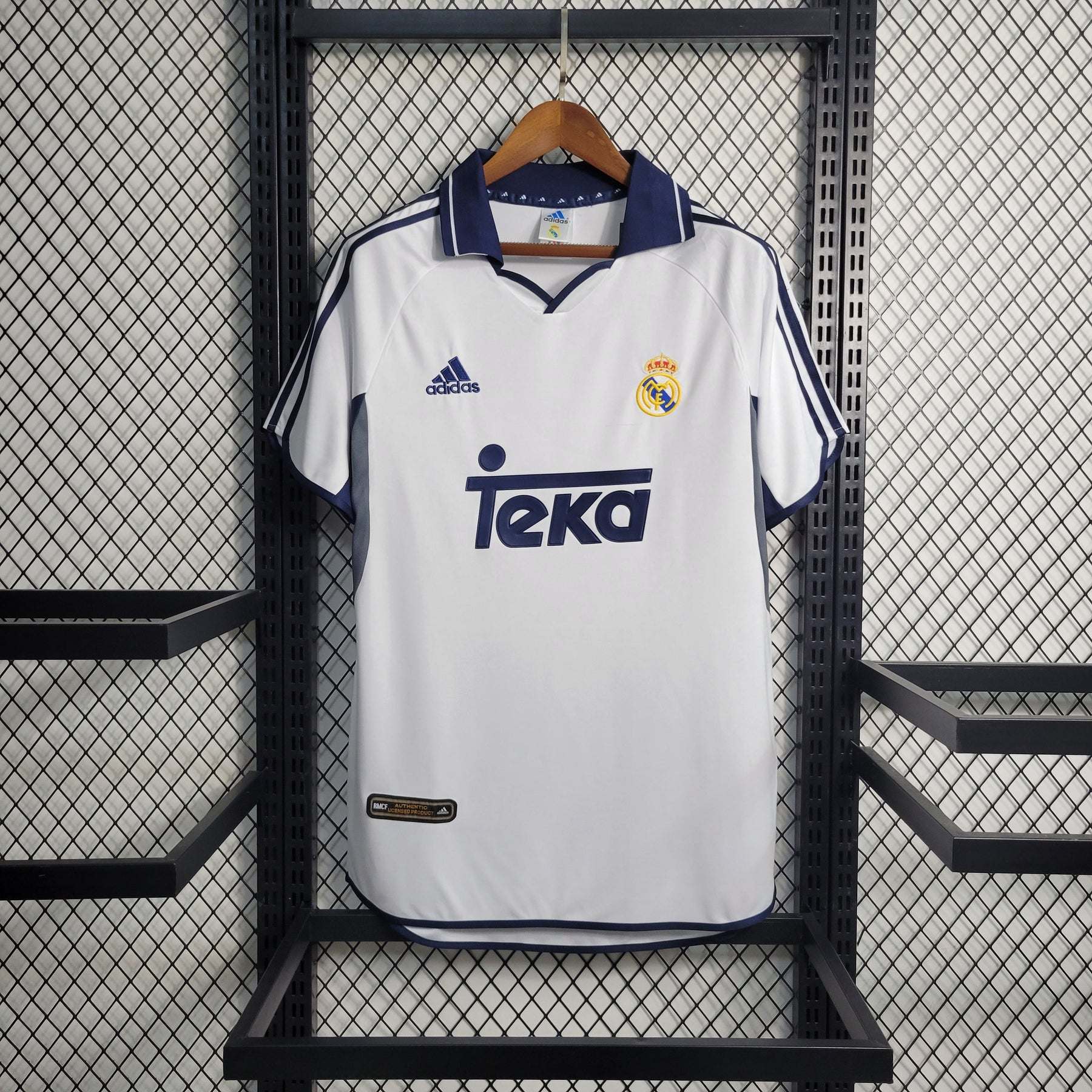 Camisa Real Madrid Home 2000/01 - Adidas Retrô Masculina - Branca/Azul