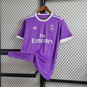 Camisa Real Madrid Away 2016/17- Adidas Retrô Masculina - Roxa/Branca