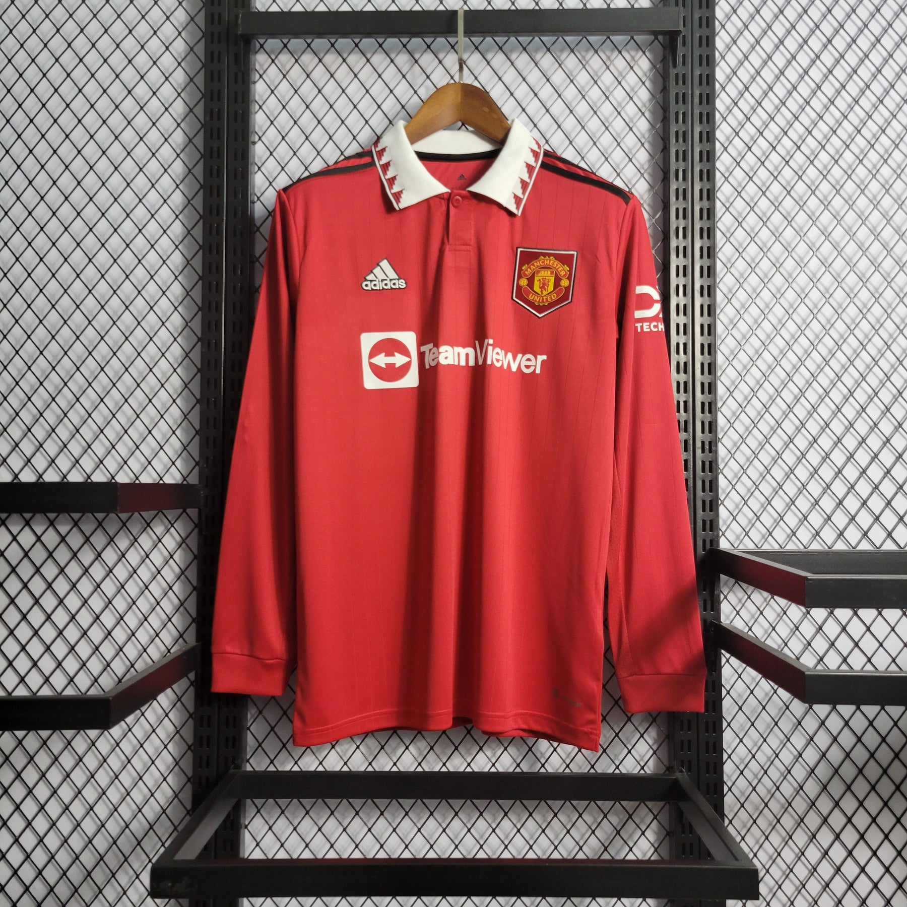 Camisa Manga Longa Manchester United Home 2022/23 - Adidas Torcedor Masculina - Vermelha