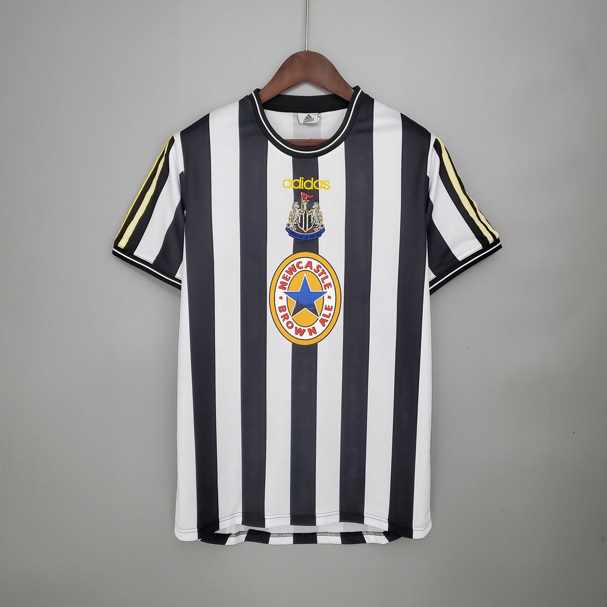 Camisa Newcastle Home 1997/99 - Adidas Retrô Masculina - Branca/Preta