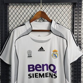 Camisa Real Madrid Home 2006/07 - Adidas Retrô Masculina - Branca/Cinza