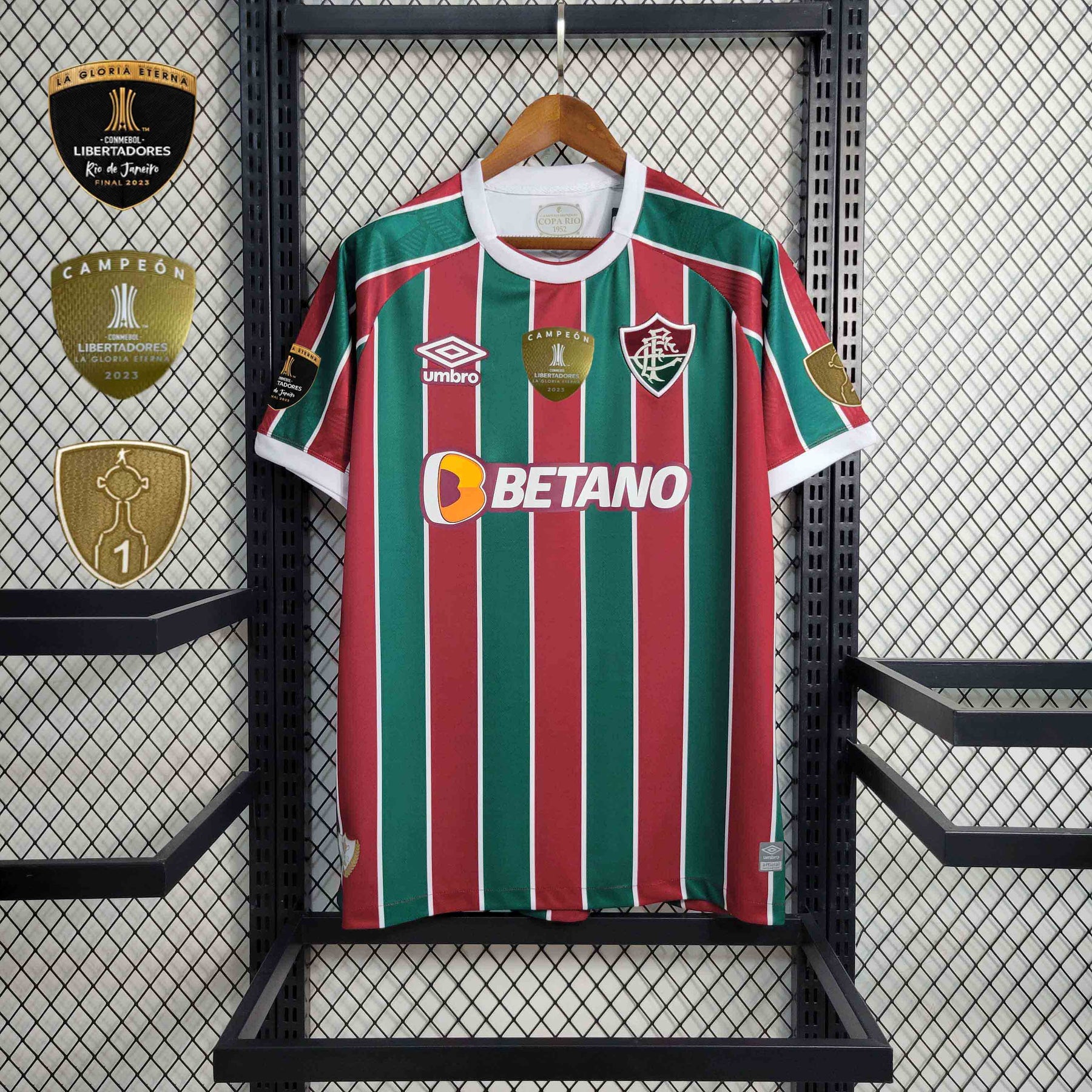 Camisa Fluminense Home 2023/24 - Umbro Torcedor Masculina - Vermelha/Verde