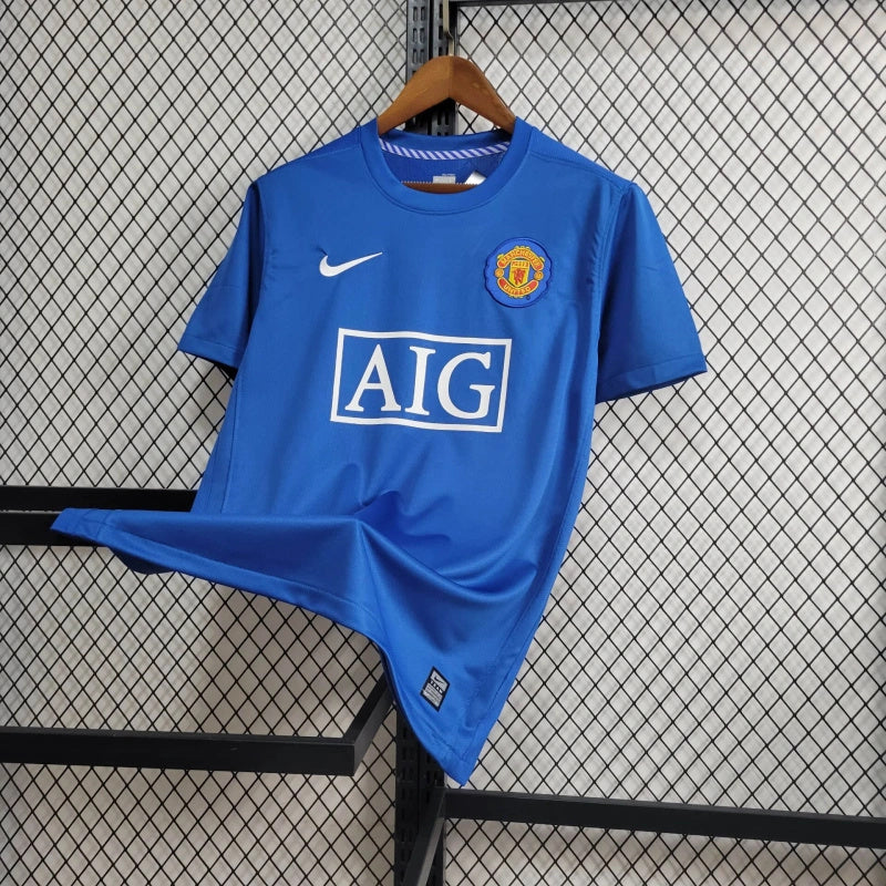 Camisa Manchester United Away 2008/09 - Nike Retrô Masculina - Azul