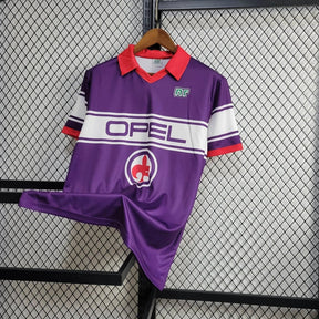 Camisa Fiorentina Home 1984/85 - Nr Retrô Masculina - Roxa/Branca