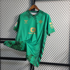 Camisa Real Betis Home 2023/24 - Hummel Torcedor Masculina - Verde/Dourada