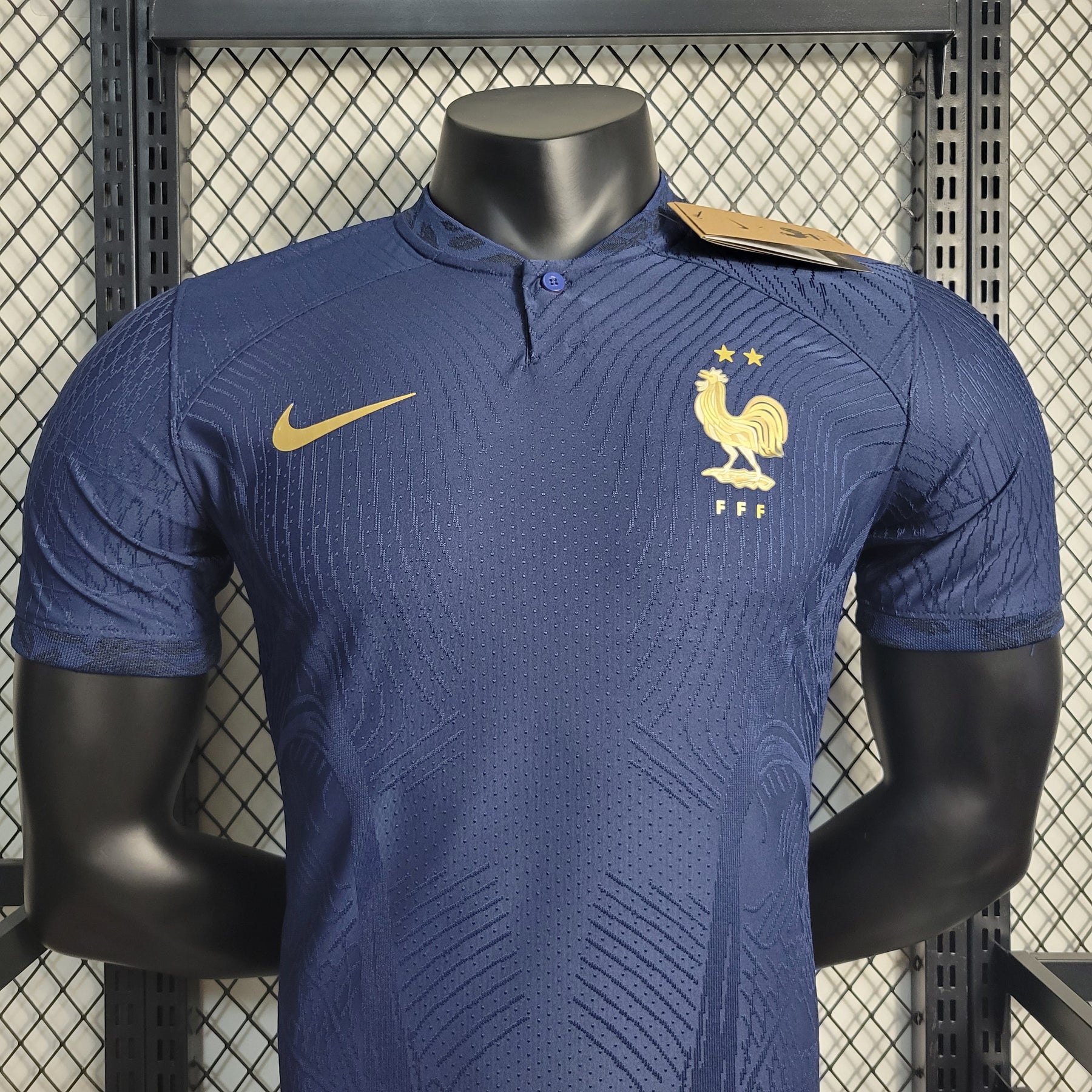 Camisa Seleção França Home 2022/23 - Nike Jogador Masculina - Azul/Dourada