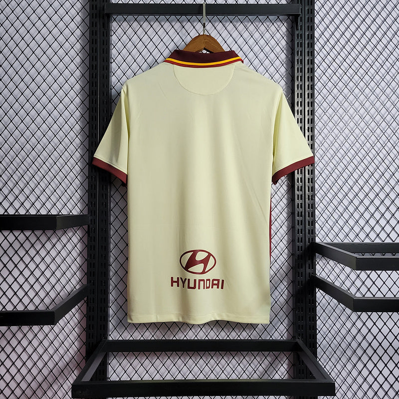 Camisa Roma Away 2021/22 - Nike Torcedor Masculina - Bege