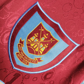 Camisa West Ham Home 1995/97 - Lotto Retrô Masculina - Bordo/Azul