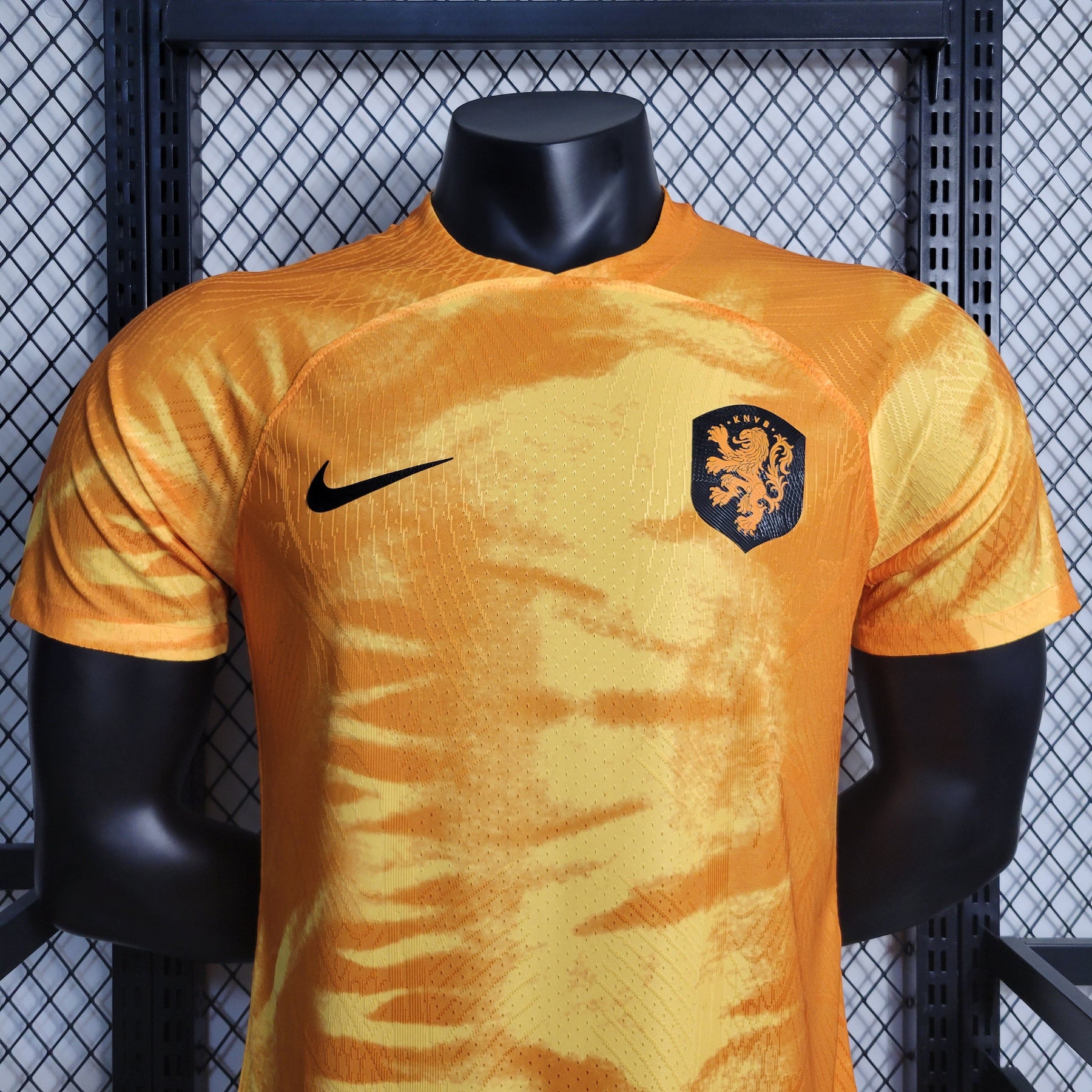 Camisa Seleção Holanda Home 2022/23 - Nike Jogador Masculina - Laranja\Preta