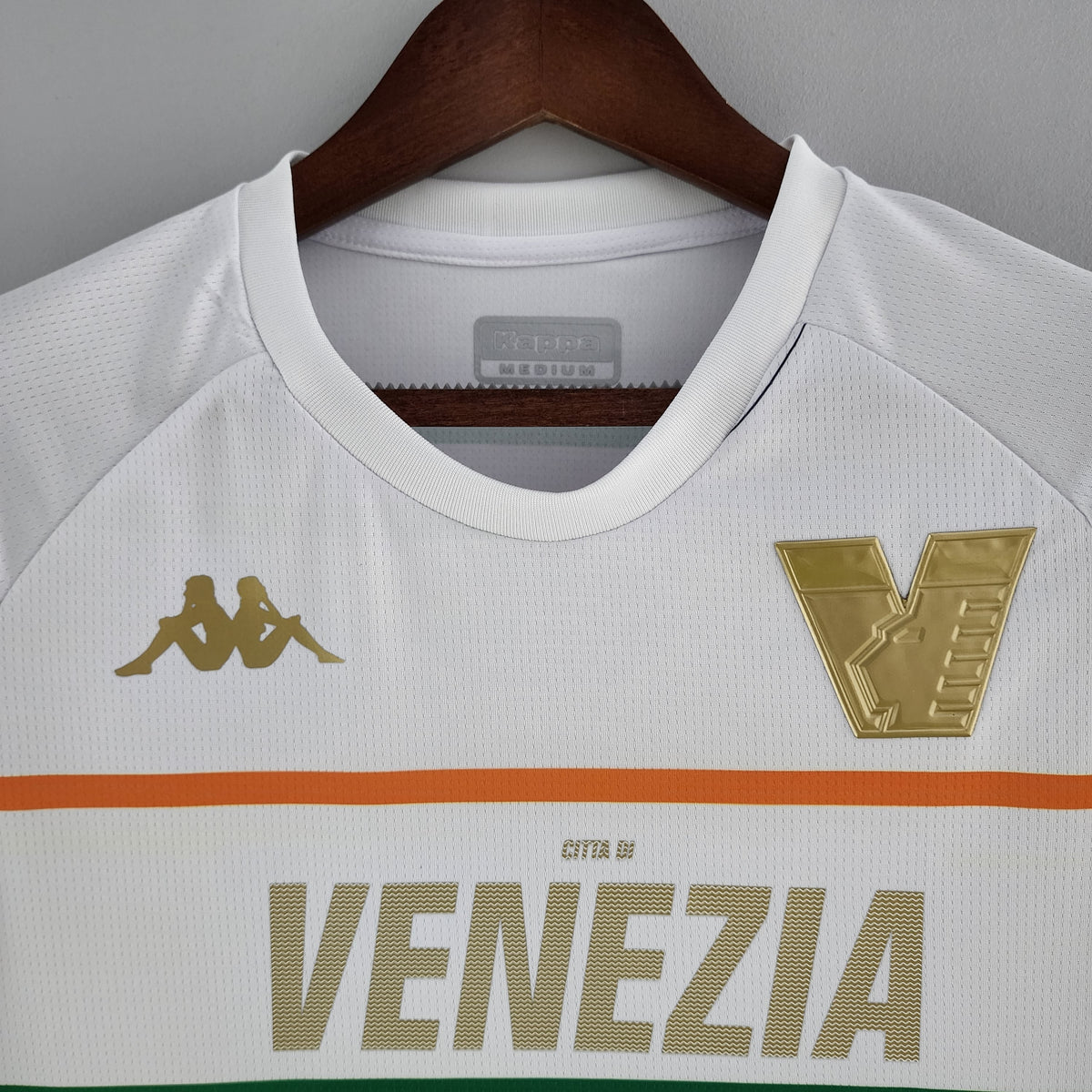 Camisa Venezia Away 2022/23 - Kappa Torcedor Masculina - Branca/Dourada