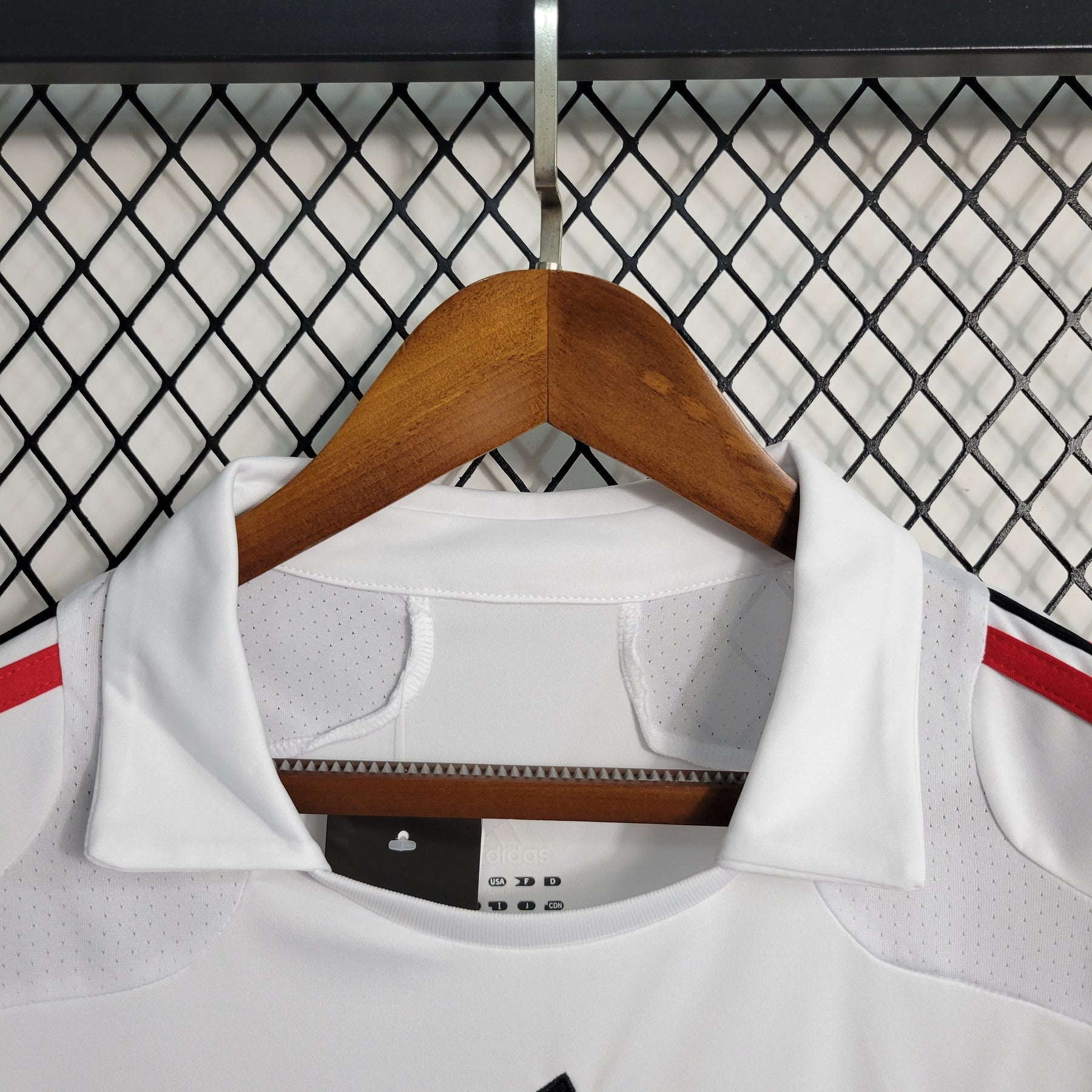 Camisa Milan Away 2007/08 - Adidas Retrô Masculina - Branca/Vermelha