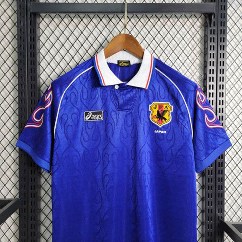 Camisa Seleção Japão Home 1998/99 - Asics Retrô Masculina - Azul/Branca