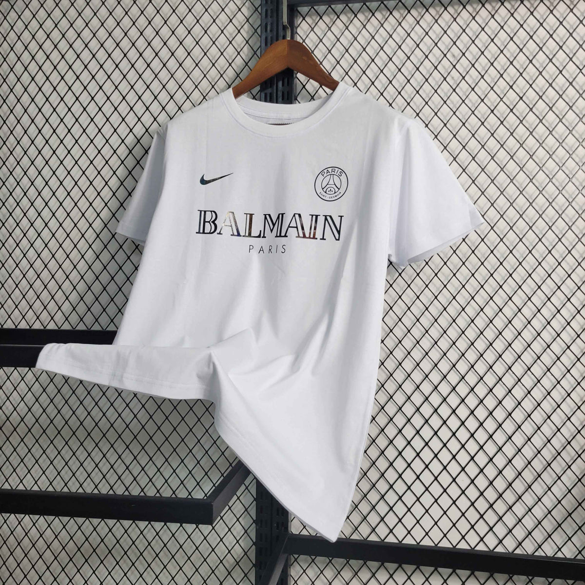 Camisa PSG Edição Balmain 2023/24 - Nike Torcedor Masculina - Branca