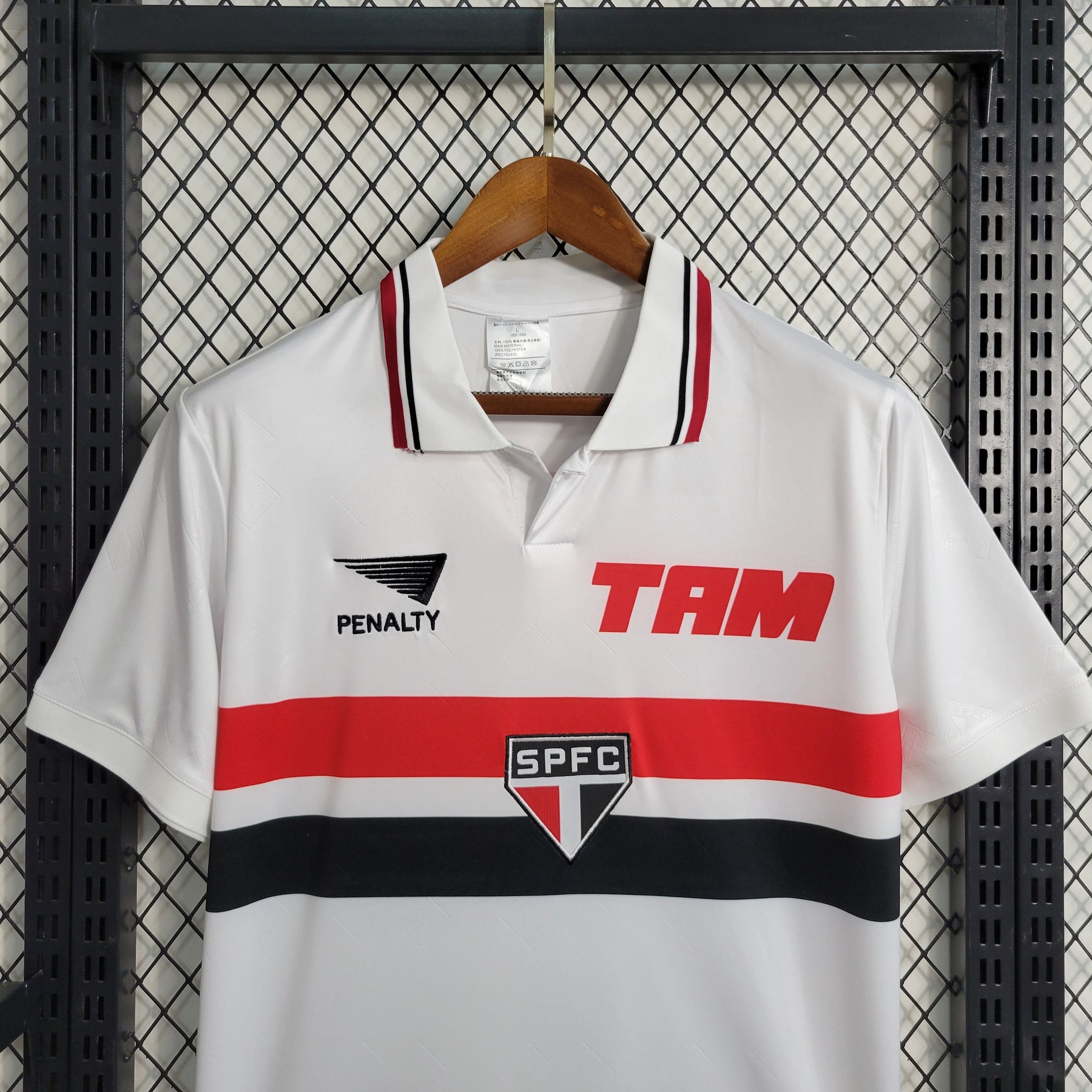 Camisa São Paulo Home 1993/94 - Penalty Retrô Masculina - Bramca/Vermelha