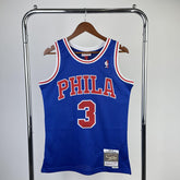 Regata NBA Retrô 76ers Mitchell & Ness 1996/1997 Allen Iverson Azul