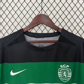 Camisa Sporting Home 2024/25 - Nike Torcedor Masculina - Verde/Preta