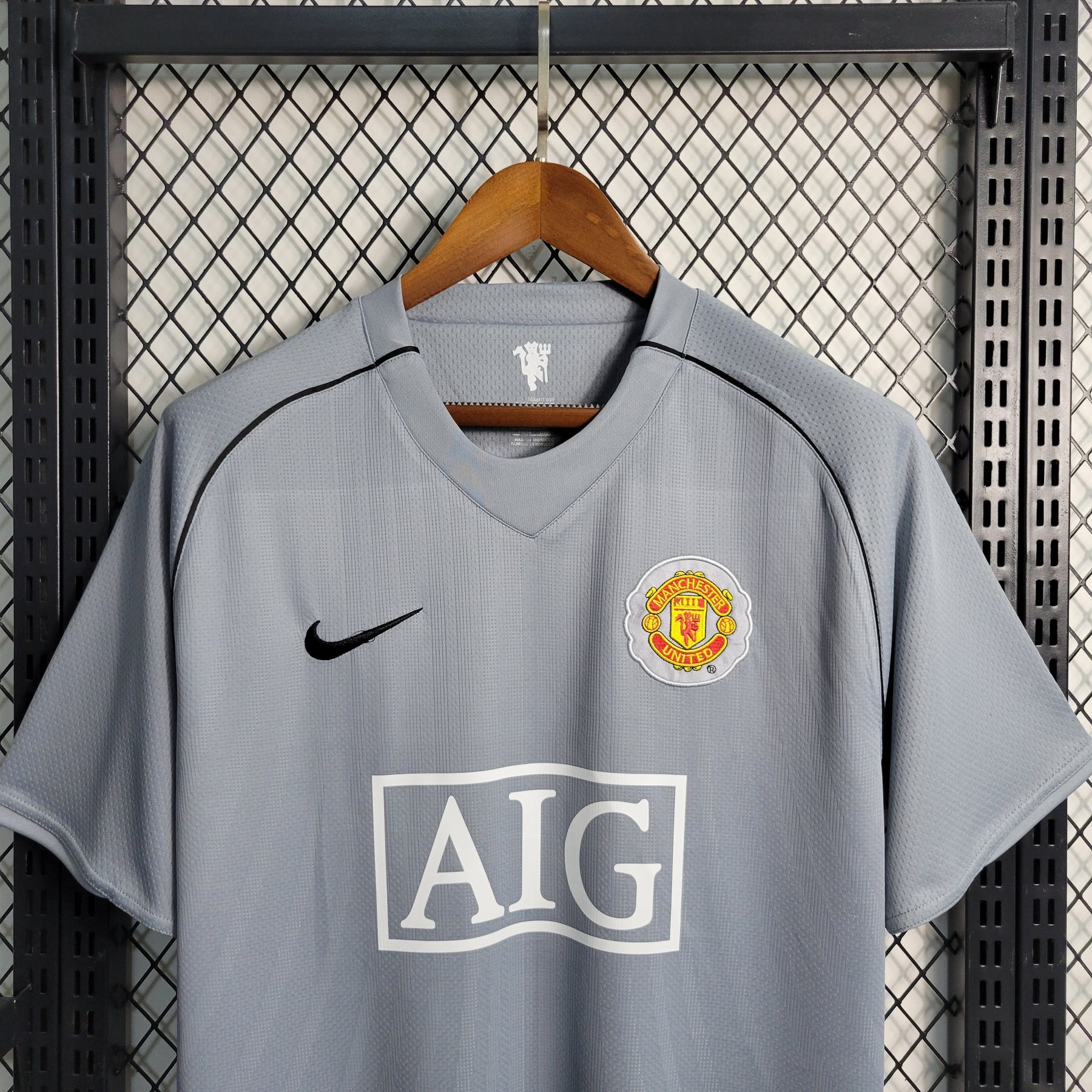 Camisa Manchester United Goleiro 2007/08 - Nike Retrô Masculina - Cinza