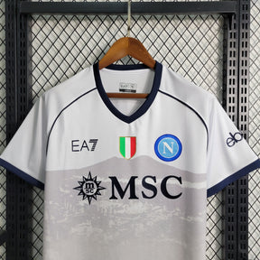 Camisa Napoli Away 2023/24 - EA7 Torcedor Masculina - Branca